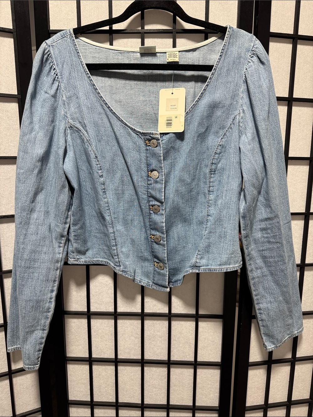 Levi’s Corset Daryn Denim Top Size XL NWT - Picture 6 of 14